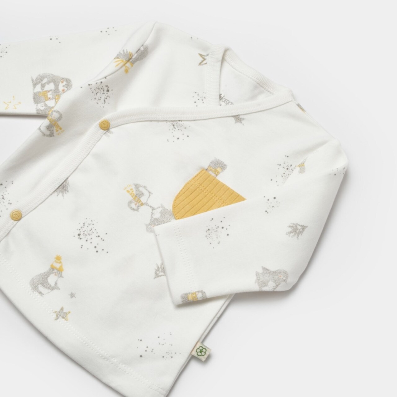 Bibaby Biorganic Penguin Club 5 Parça Hastane Çıkış Seti 62351 Ekru Gri - 4