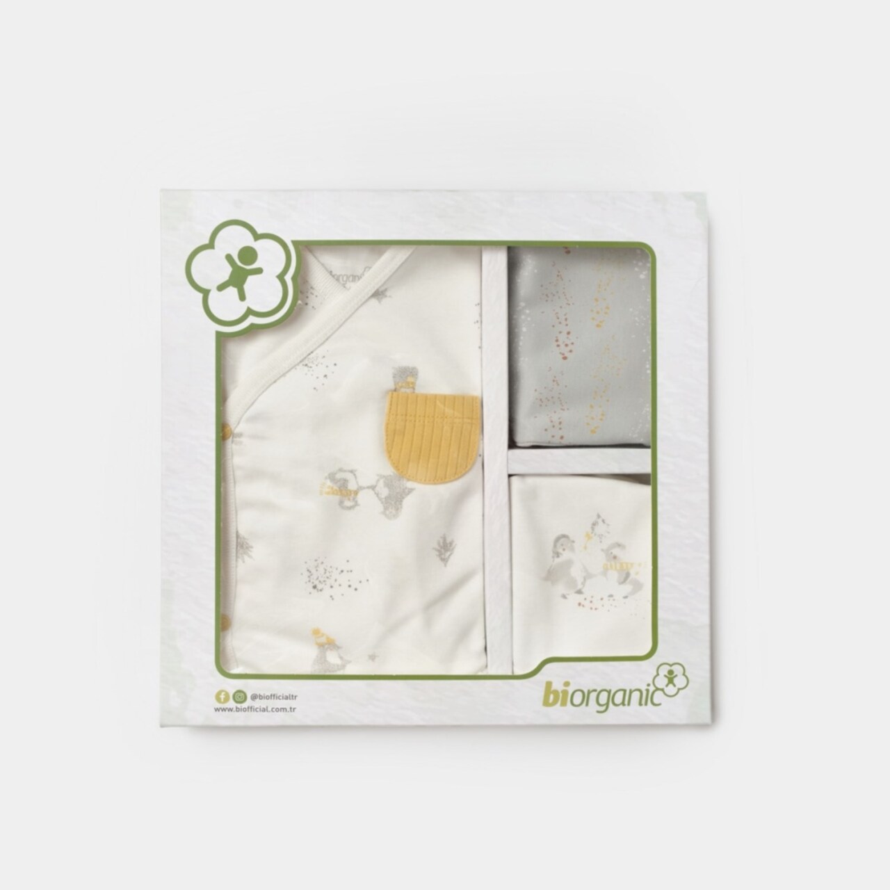 Bibaby Biorganic Penguin Club 5 Parça Hastane Çıkış Seti 62351 Ekru Gri - 9