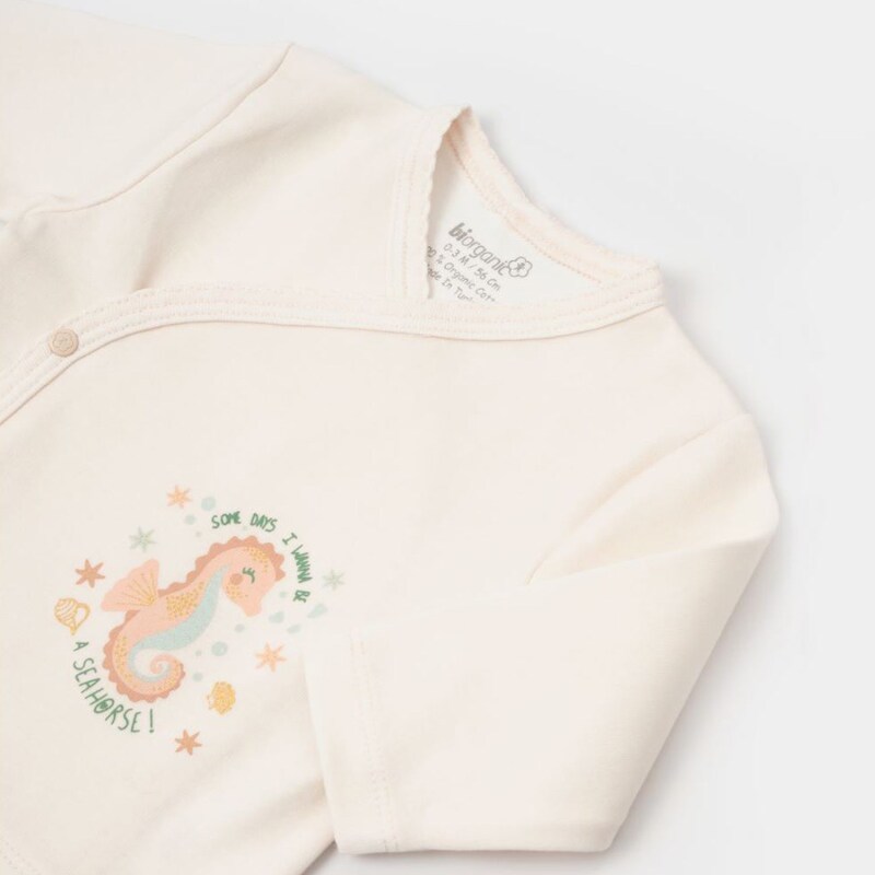 Bibaby Biorganic Save The Seahorse 5'Li Hastane Çıkış Seti 62340 Bej-Mint - 4