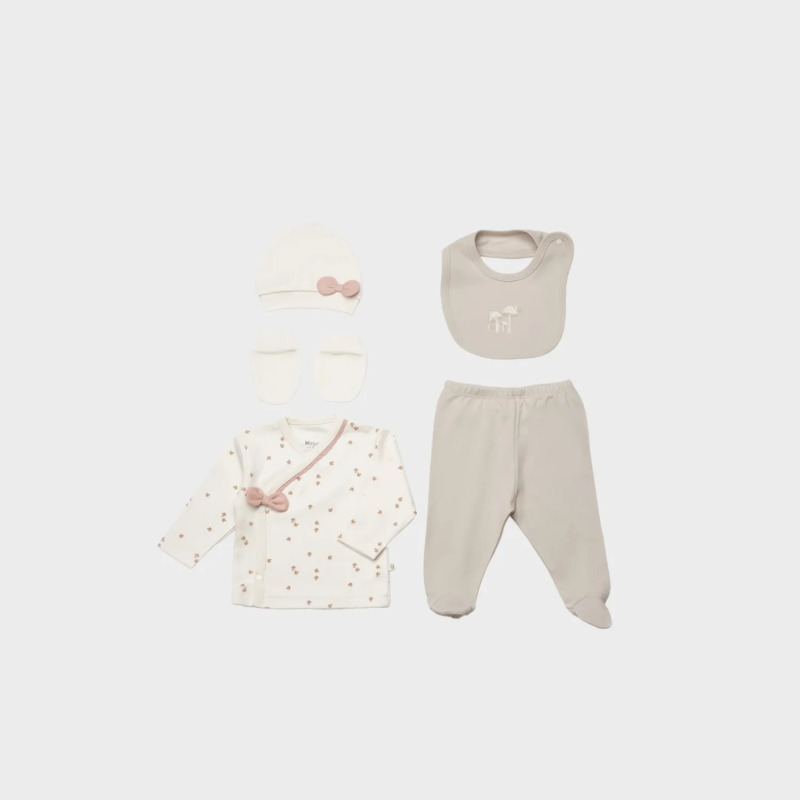 Bibaby Biorganic Sweet Lady 5 Parça Hastane Çıkış Seti 62363 Light Beige - 1