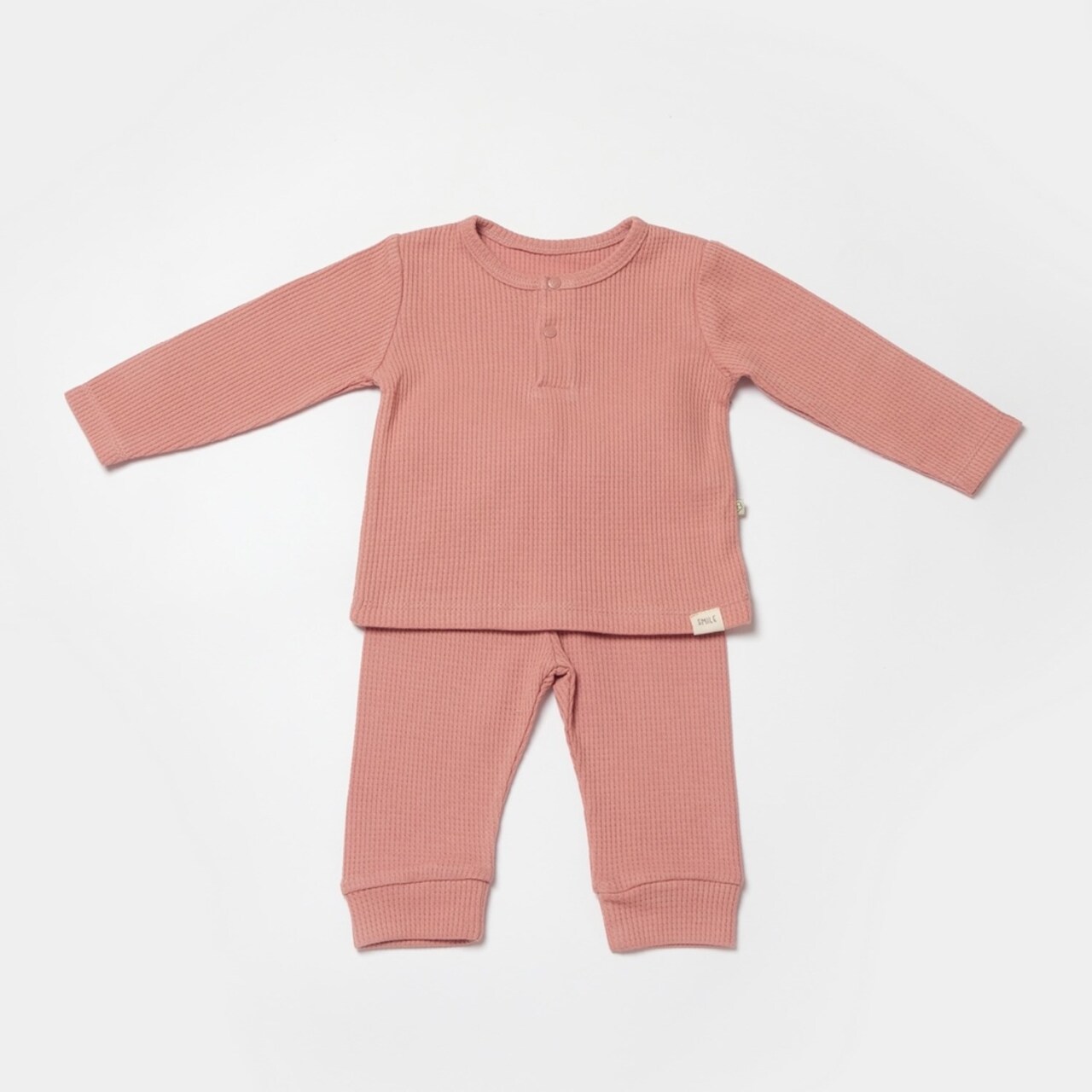 Bibaby Biorganic Waffle Smile 2'Li Takım 59785 Red-Brown - 1