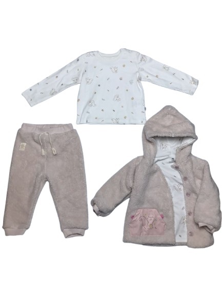 Bibaby Pretty Moments 3'Lü Bebe Takım 73339 Ecru Pink - 1