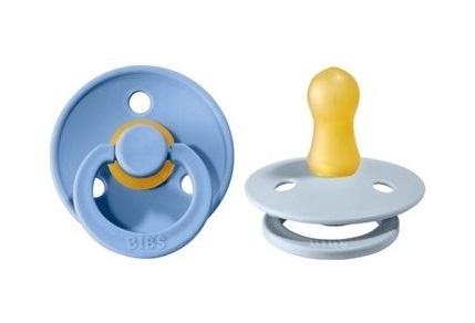 Bibs Colour Kauçuk Emzik 2li 0-6 Ay Sky Blue / Baby Blue - 1