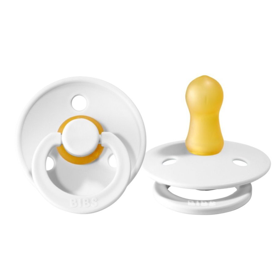 Bibs Colour Kauçuk Emzik 6-18 Ay White - 1