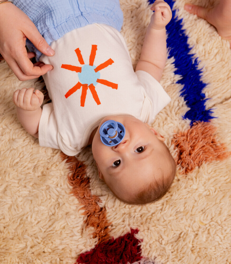 Bibs Studio Colour Block Kauçuk Emzik 6-12 Ay Sky Blue - 3