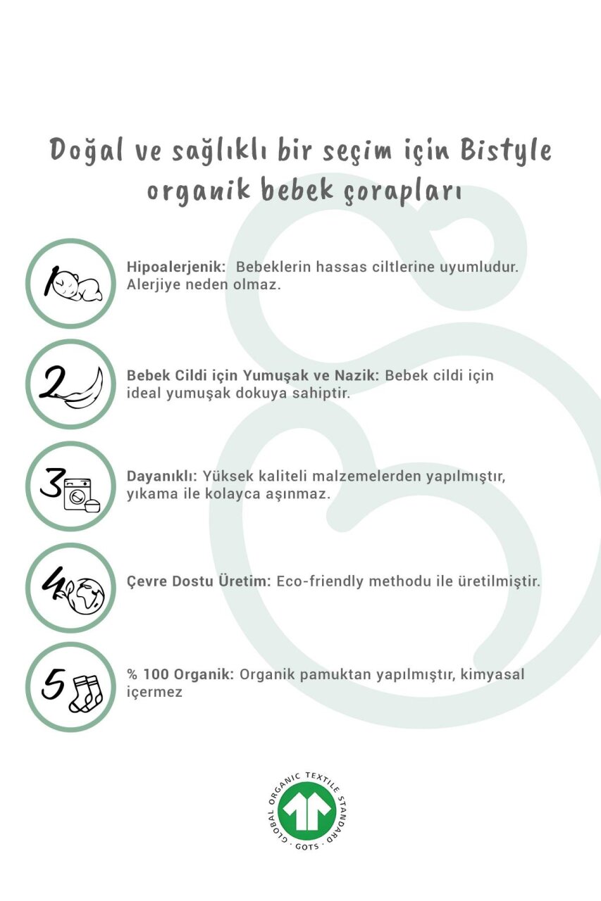 Bistyle 5'Li Penye Kaymaz Düz Soket Çorap 10121 Yeşil - 8