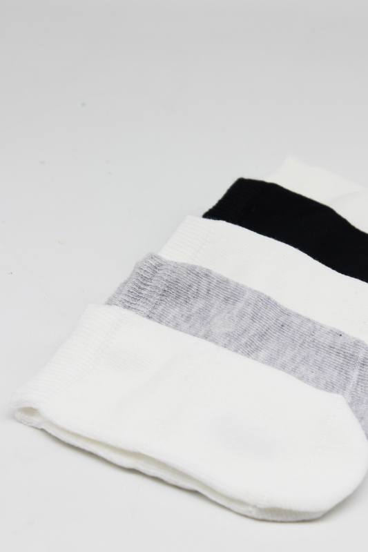 Bistyle 5'li Penye Soket Kutulu Basic Çorap 10131 Gri - 4