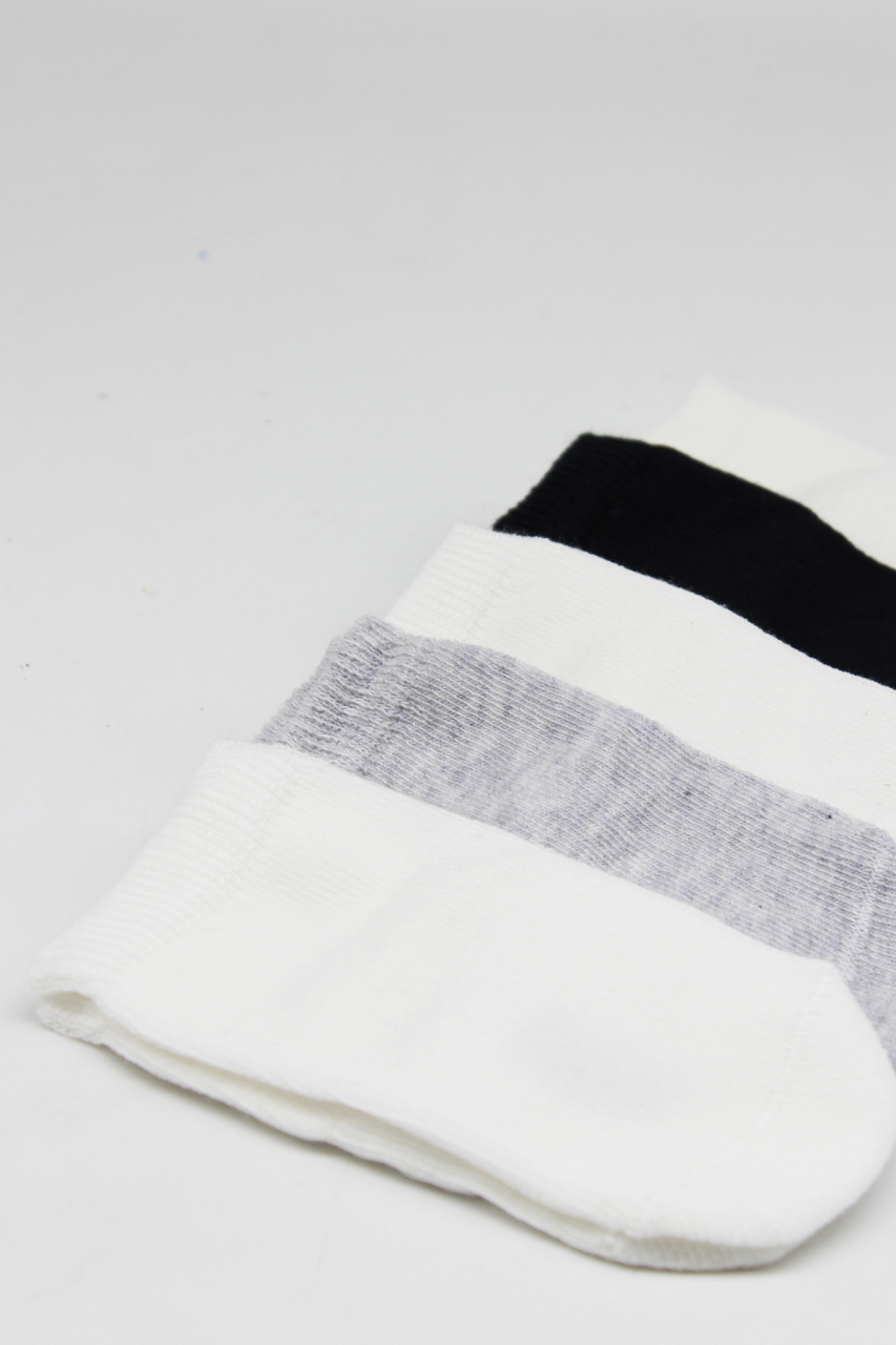 Bistyle 5'li Penye Soket Kutulu Basic Çorap 10131 Gri - 4