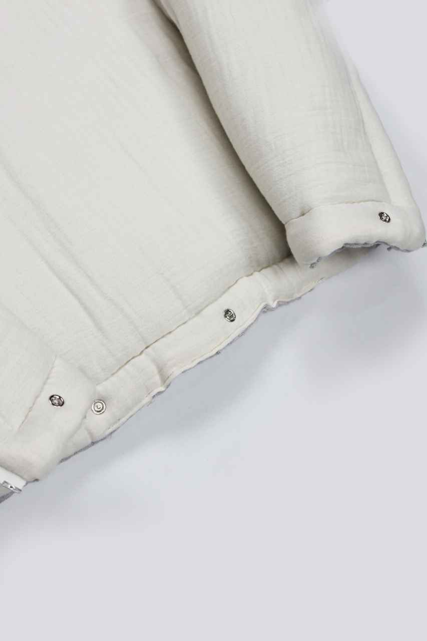 بطانية بيكيه طبيعية بسحاب من بيستايل، مقاس 70114، رمادية - 3