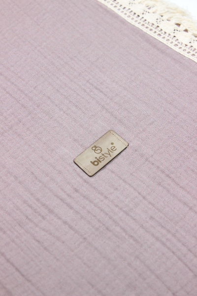 Bistyle Organik Müslin 80x90 Fistolu Battaniye 70112 Antrasit - 2