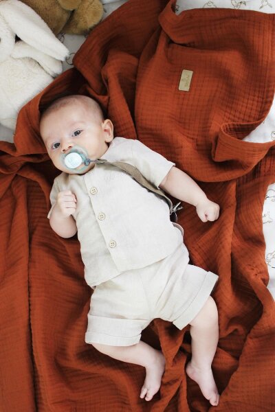 بطانية موسلين ثنائية الطراز 120 × 120 سم 70101 بلاطة - 2