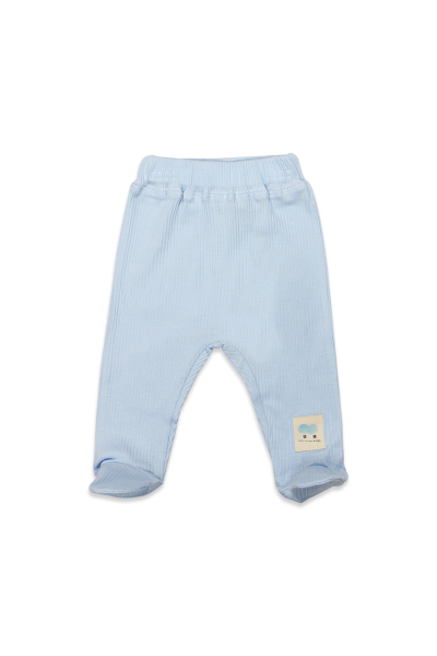 بنطلون ثنائي النمط من قماش البالونات الطائرة ذو الأقدام BS16122 أزرق - Bistyle