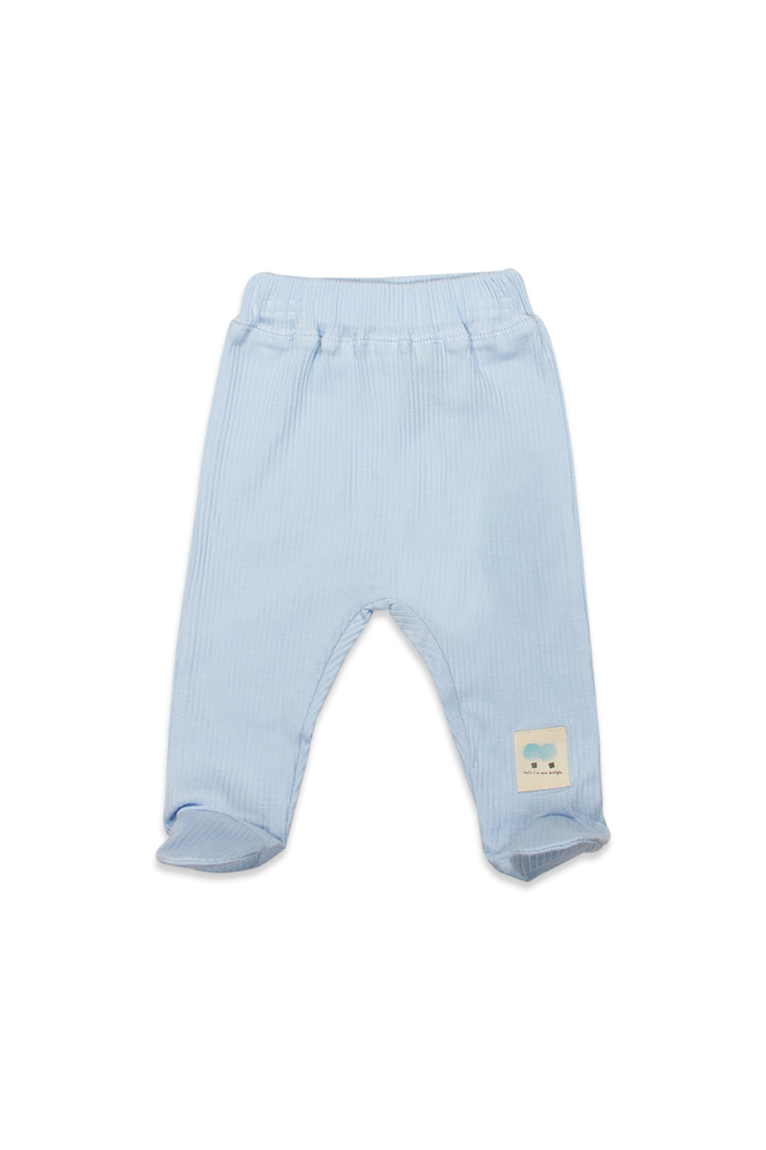 بنطلون ثنائي النمط من قماش البالونات الطائرة ذو الأقدام BS16122 أزرق - 1