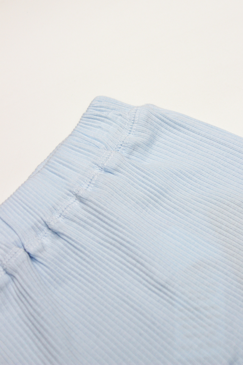 بنطلون ثنائي النمط من قماش البالونات الطائرة ذو الأقدام BS16122 أزرق - 2