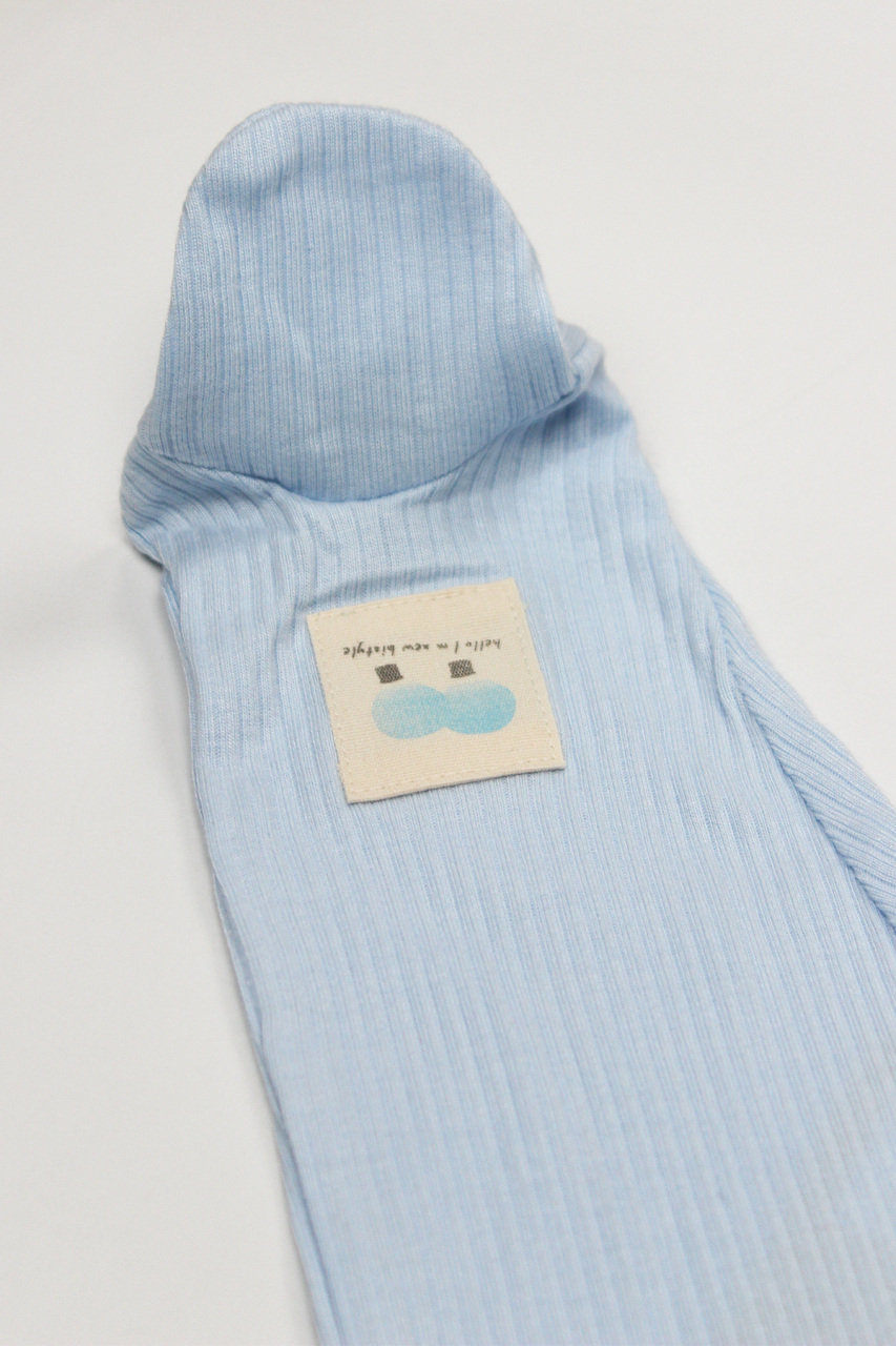 بنطلون ثنائي النمط من قماش البالونات الطائرة ذو الأقدام BS16122 أزرق - 3