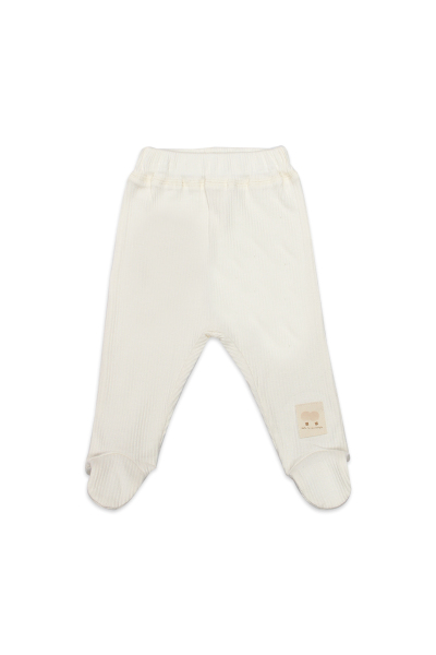 بنطلون ذو أقدام بتصميم بالونات طائرة من موديل ثنائي النمط BS16122 بلون بيج فاتح - Bistyle