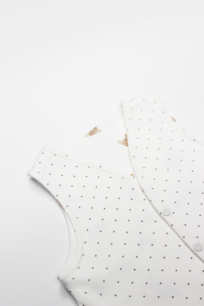 صدرية أطفال ثنائية الجوانب من Bistyle I Am So Bear 18103 بيج إيكرو - 2