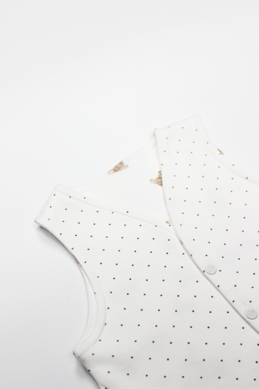 صدرية أطفال ثنائية الجوانب من Bistyle I Am So Bear 18103 بيج إيكرو - 2