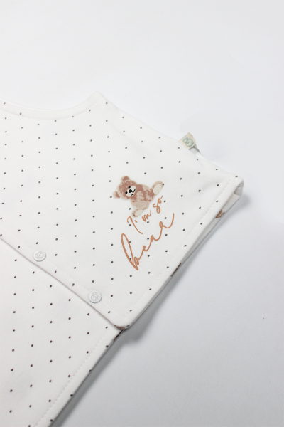 صدرية أطفال ثنائية الجوانب من Bistyle I Am So Bear 18103 بيج إيكرو - 3