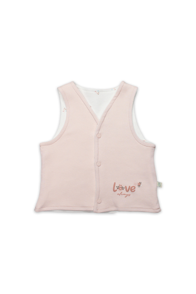 صدرية أطفال ثنائية الجوانب من Bistyle Grow In Love 18102 وردي فاتح - Bistyle