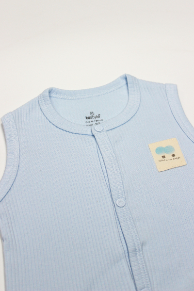 صدرية أطفال ثنائية النمط من البالونات الطائرة BS18110 باللون الأزرق - 3