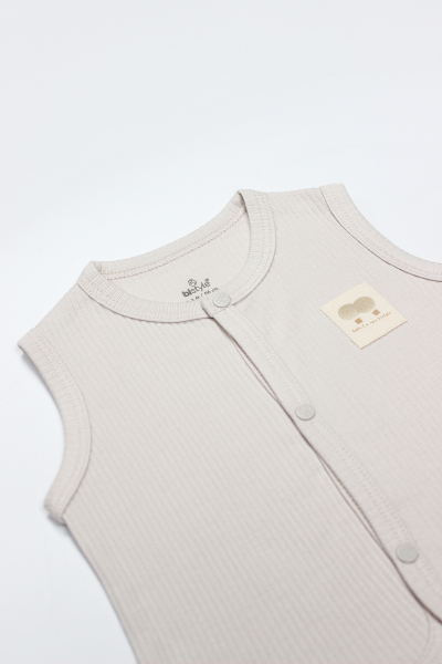 صدرية أطفال ثنائية النمط بتصميم بالونات طائرة BS18110 بيج - 3