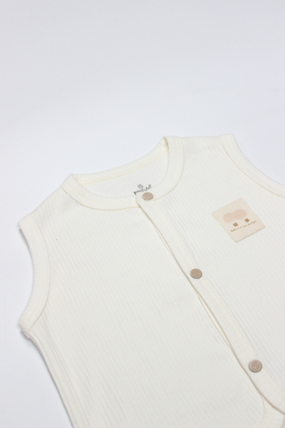 صدرية أطفال ثنائية النمط من البالونات الطائرة BS18110 Ecru - 3