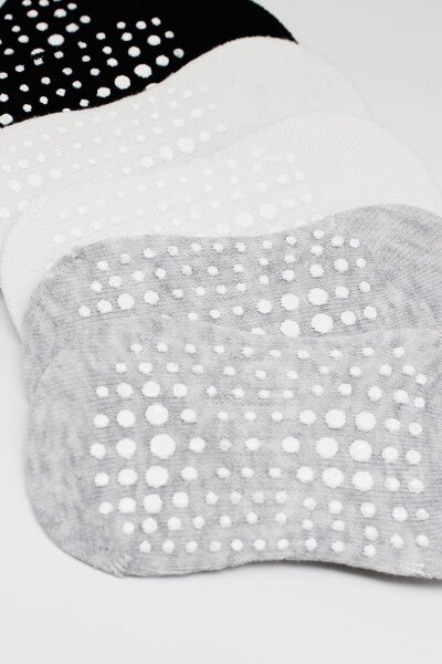 حذاء رياضي من 6 قطع من بيستايل، جوارب قطنية ممشطة مانعة للانزلاق، 20102 رمادي، أبيض، أسود - 4