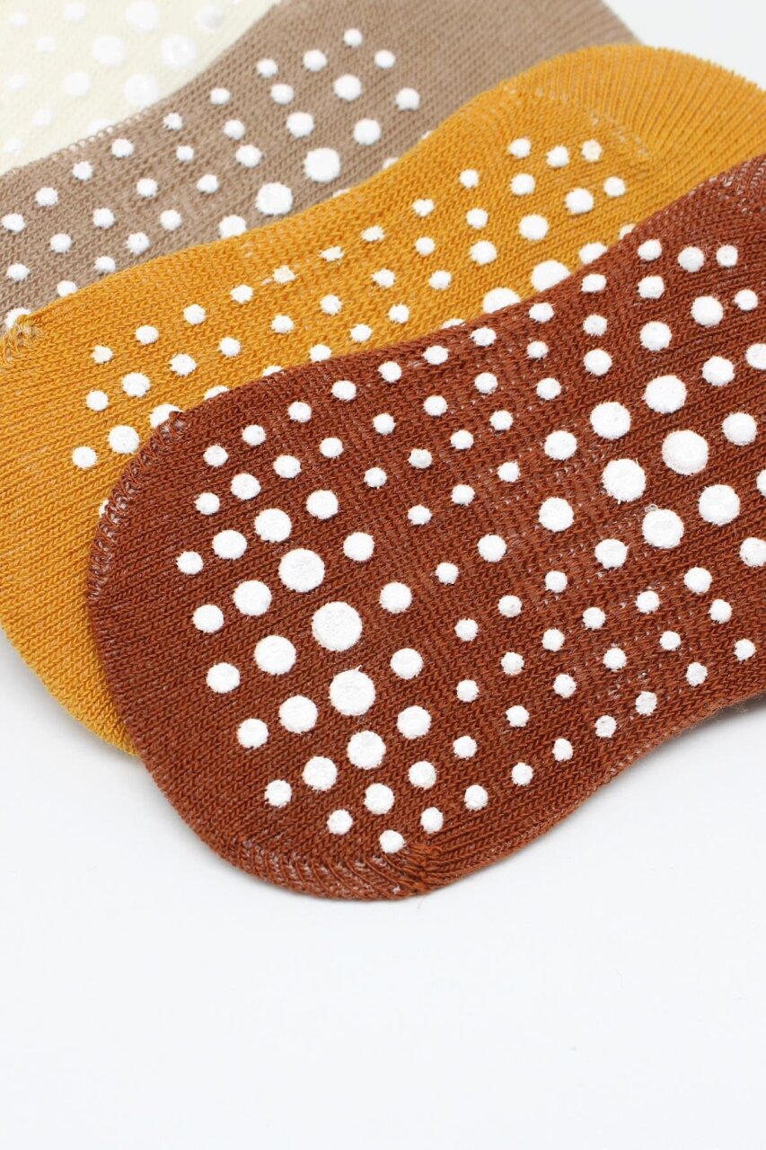 مجموعة من 6 أحذية رياضية من القطن الممشط غير القابل للانزلاق من Bistyle 20102 Toprak - 4