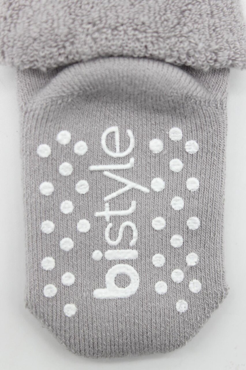 جوارب كاحل دائرية مانعة للانزلاق من بيستايل، عبوة من قطعتين، 10503، رمادي نيلي - 5