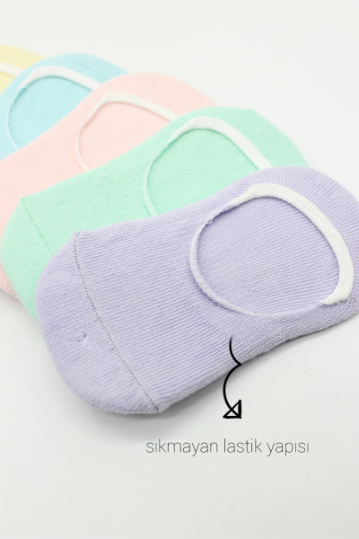 جوارب باليرينا ثنائية التصميم، 6 قطع، 30101 أرجواني - 4