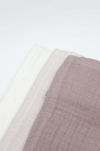 منديل موسلين من Bistyle، عبوة من 6 قطع، مقاس 20×20 سم، لون بيج فاتح، 90106، لون أنثراسيت - 4