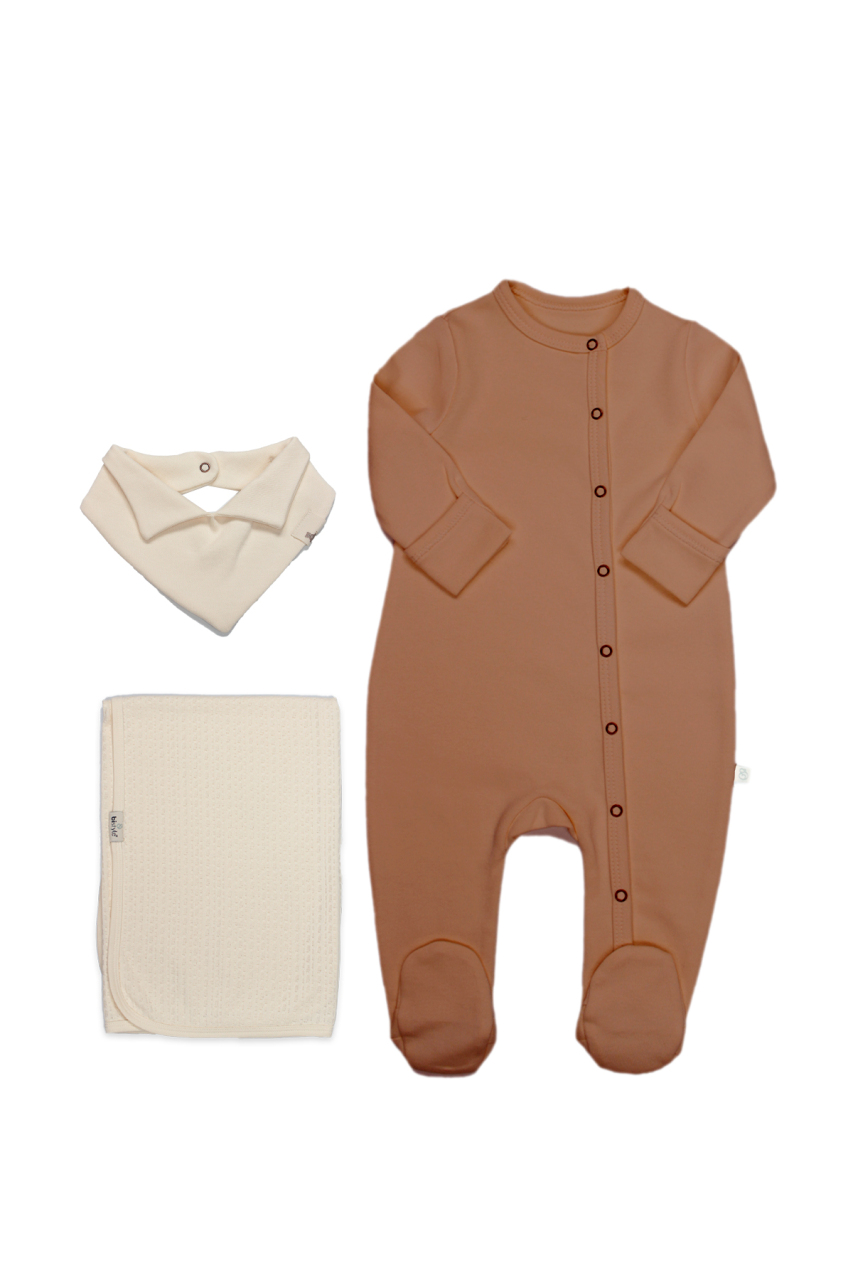 بطانية Bistyle Newborn Overwear Gentleman 13116 Ecru Brown - 1
