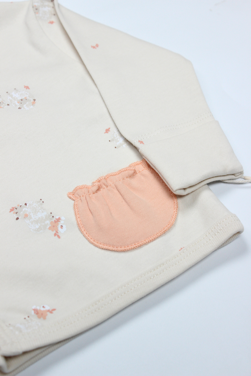 بدلة جسم ثنائية الطراز من 3 قطع، ناعمة وجميلة، 13106 بيج - 3