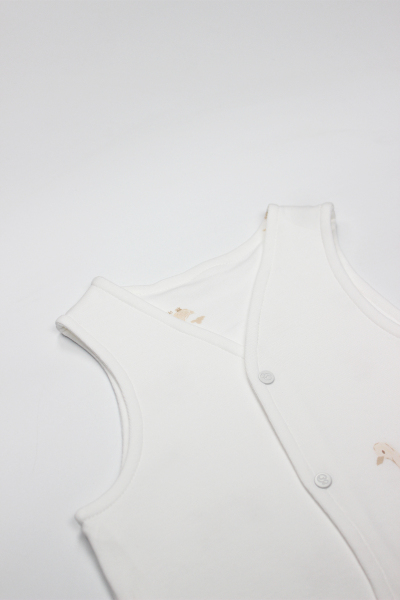 سترة ترحيبية ثنائية الجوانب بتصميم بطة صغيرة 18104 أصفر-بيج فاتح - 2