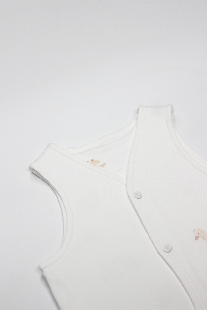 سترة ترحيبية ثنائية الجوانب بتصميم بطة صغيرة 18104 أصفر-بيج فاتح - 2