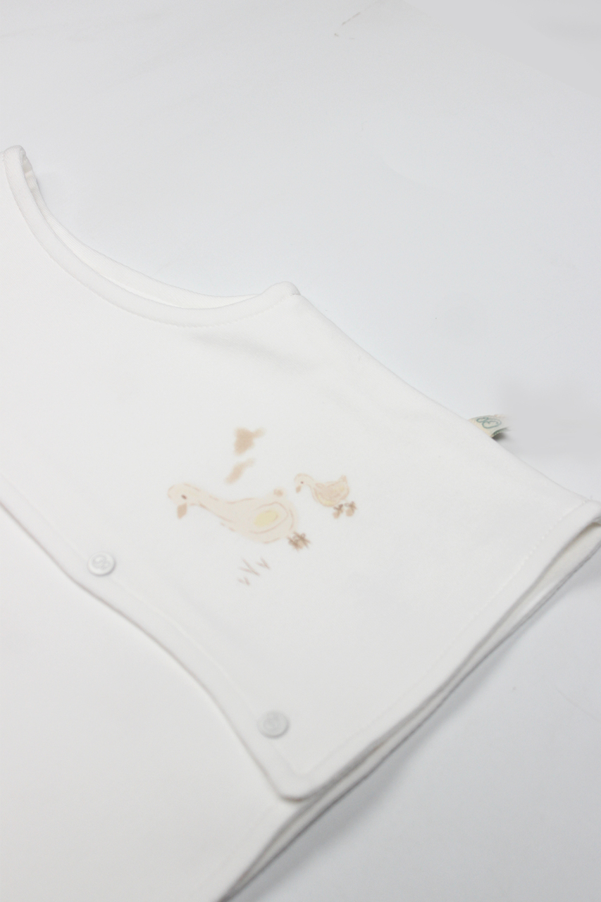 سترة ترحيبية ثنائية الجوانب بتصميم بطة صغيرة 18104 أصفر-بيج فاتح - 3