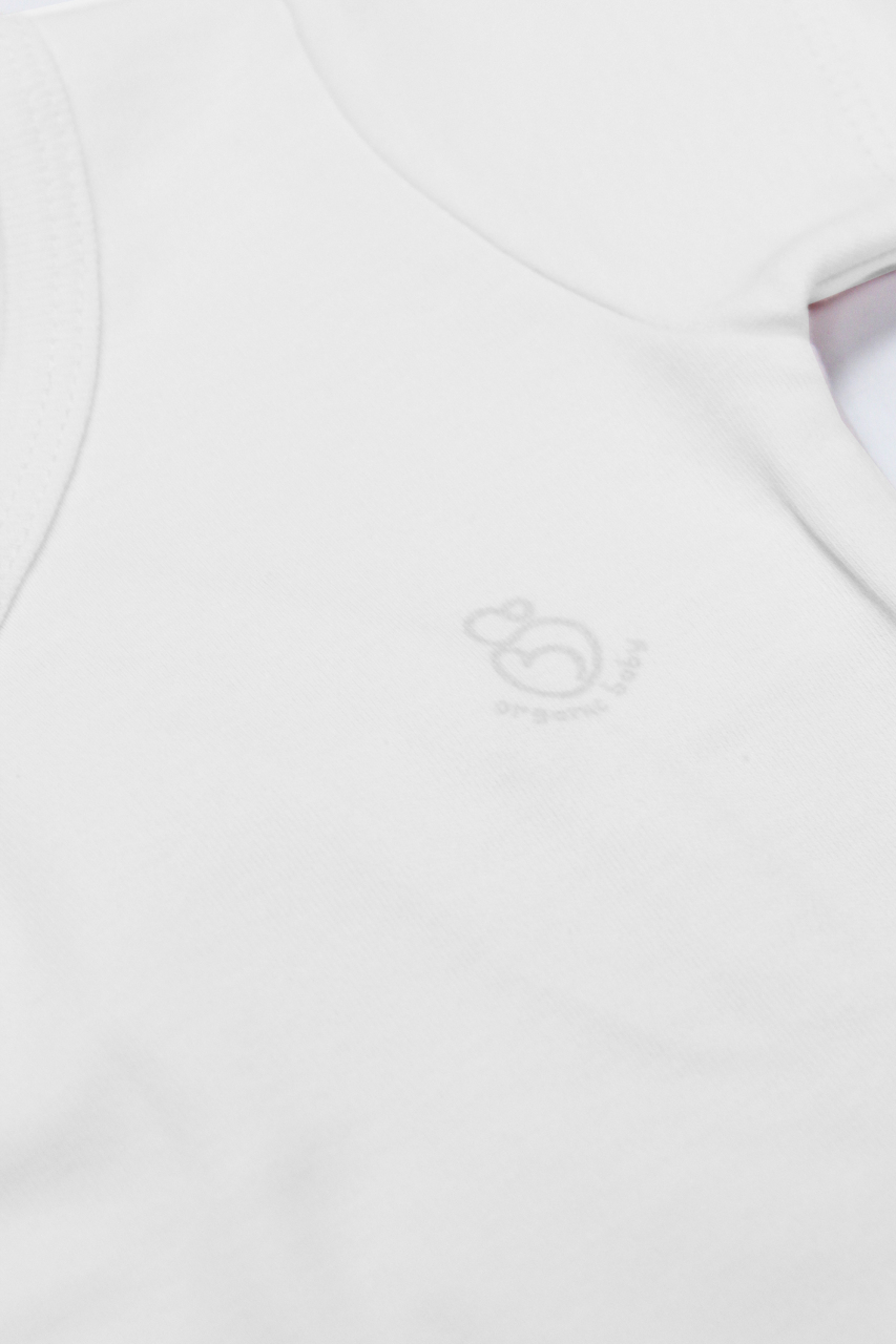 بدلة جسم بيستايل العضوية الطبيعية الأساسية ذات الصدر المزدوج والأكمام الطويلة BS17102 باللون الأبيض - 3