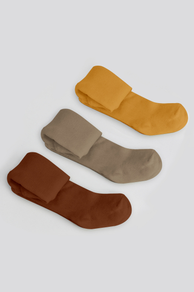 جوارب قطنية ممشطة من بيستايل، عبوة من 3 قطع، BS3100 Soil - 3