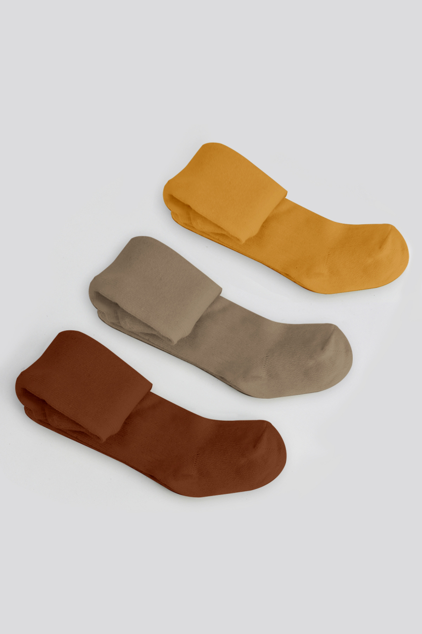 جوارب قطنية ممشطة من بيستايل، عبوة من 3 قطع، BS3100 Soil - 3