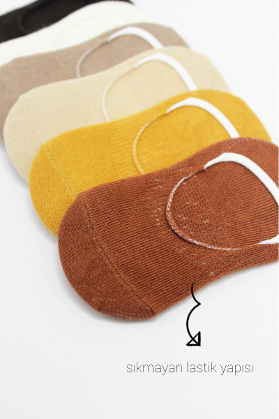 جوارب بابيت سيليكون للكاحل من بيستايل، عبوة من 6 قطع، لون BS6200 Soil - 4