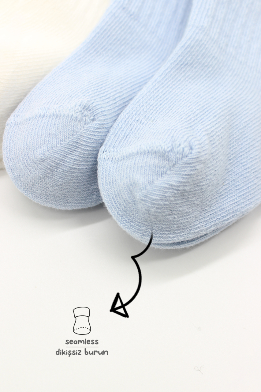 جوارب كاحل سادة من القطن الممشط من بيستايل، عبوة من 6 قطع، لون أزرق فاتح BS6002 - 4