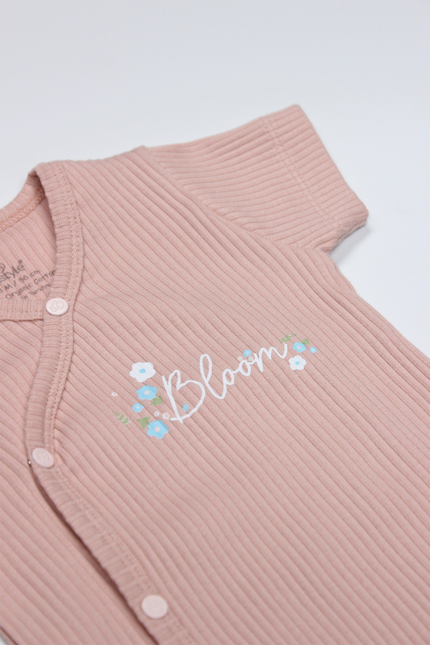Bistyle Bloom Rose 2'li Yarım Kol Badi 17119 Ekru Gül Kurusu - 6
