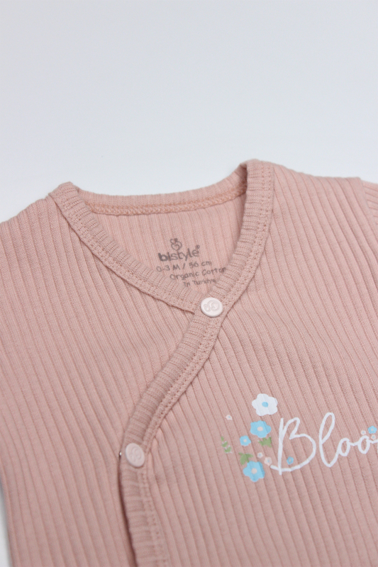 Bistyle Bloom Rose 2'li Yarım Kol Badi 17119 Ekru Gül Kurusu - 7