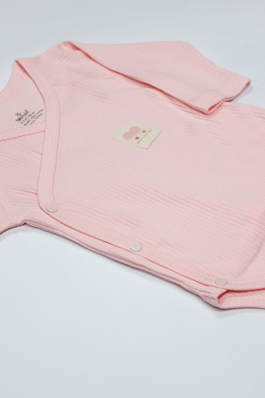 Bistyle Organic Modal Flying Balloons Kruvaze Uzun Kol Body BS17121 Pembe - 4
