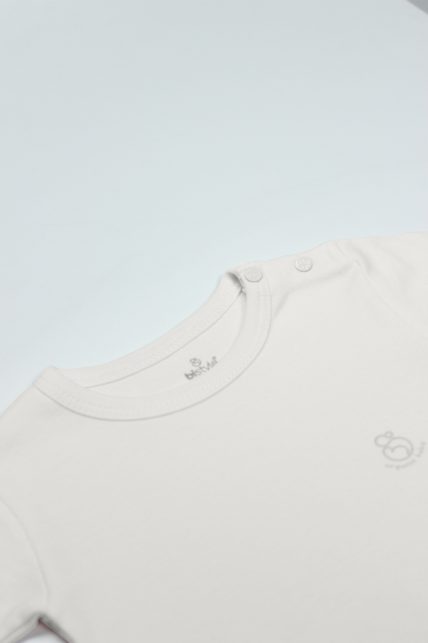 Bistyle Organik Natural Basic Style Yarım Kol Body BS17103 Ekru - 2