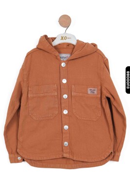 Hooded Double Pocket Snap Fasten Boy Jacket 5-14 Years 24200 - ESCABEL