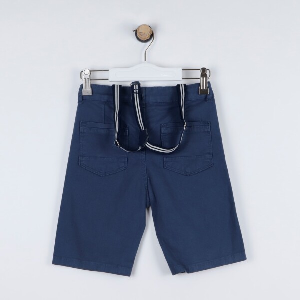 P-003602 (ce 8209) Erkek Dokuma Şort 3-7 Yaş İndigo - ÇİKOBY