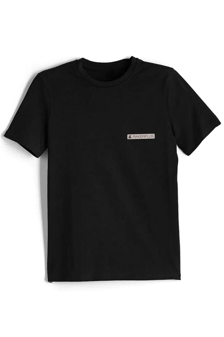 Rakerplus Siyah %100 Pamuk Unisex Kısa Kollu Çocuk Tişört - 2