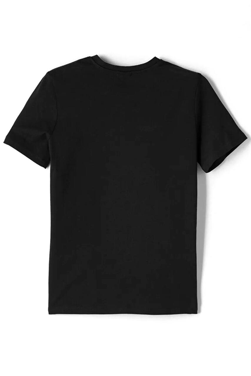 Rakerplus Siyah %100 Pamuk Unisex Kısa Kollu Çocuk Tişört - 3
